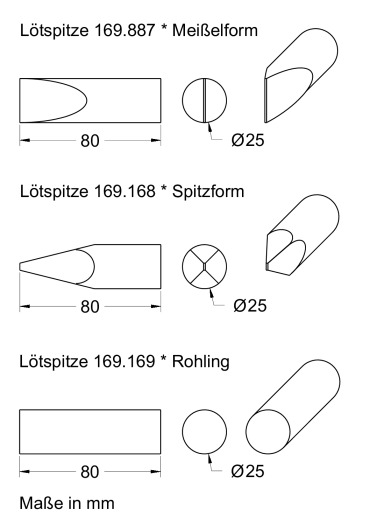 thumbnail of Lötspitzen – Technische Zeichnungen